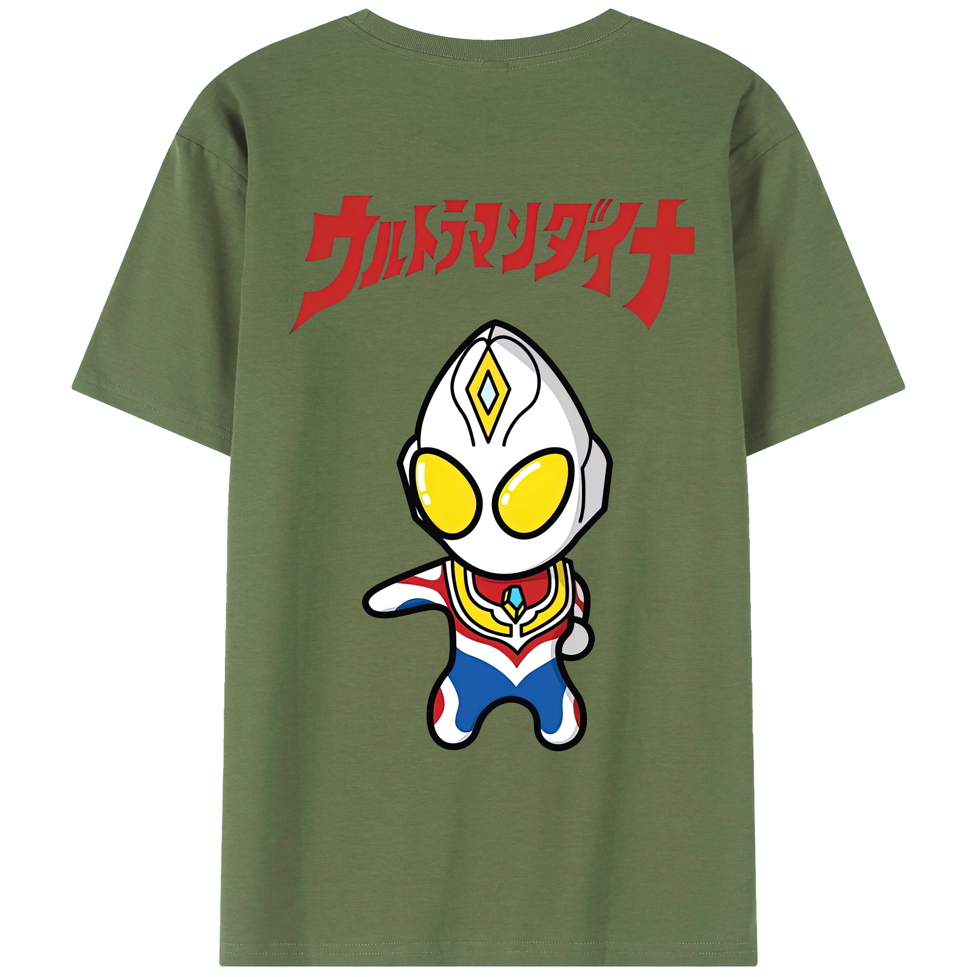（画像用） ウルトラマン Ultraman 綿100％ メンズ半袖Tシャツ（バックプリント） 通気性